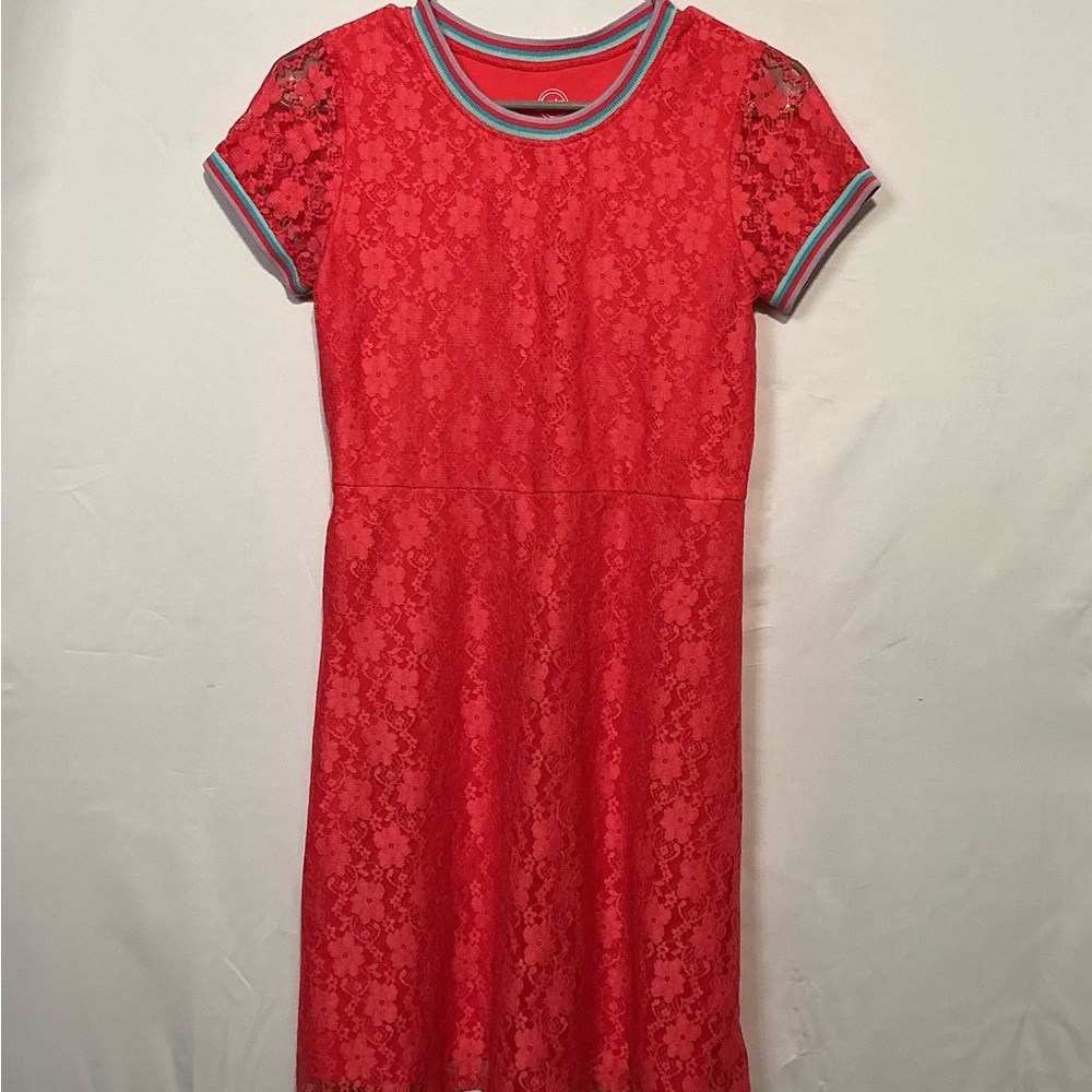 Wonder Nation Vibrant Red Lace Dress
